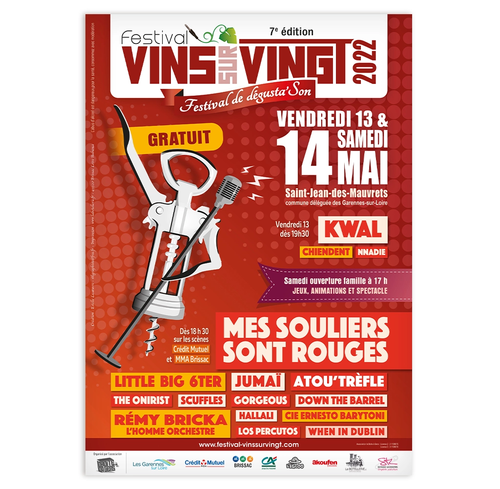 Affiche du festival Vins sur Vingt 2022