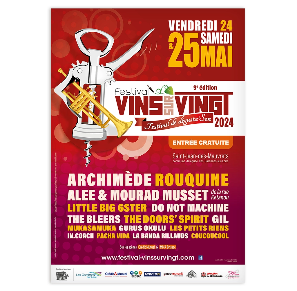 Affiche du festival Vins sur Vingt 2024